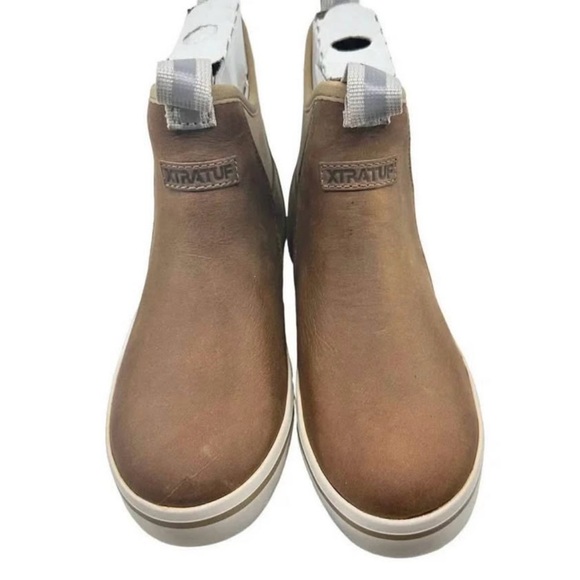 Brown and Tan Slip-On Ankle Boots - Picture 2 of 14